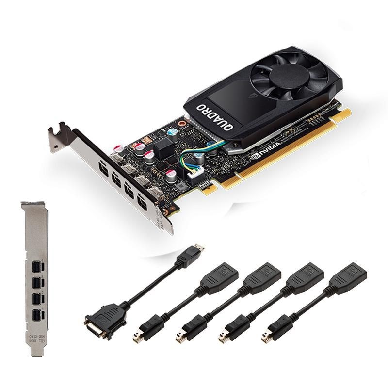 Karta graficzna PNY NVIDIA P1000  V2 LowProfile  4 GB GDDR5, PCIe  3.0 x16,  4x Mini DP 1.4, LP bracket, 4x mDP to DP adapter, Retail