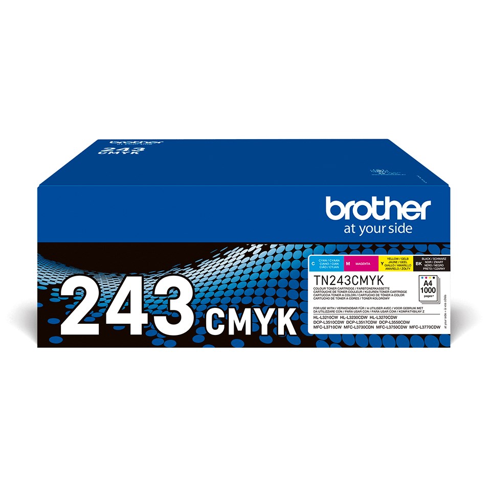 Toner Brother zestaw TN243CMYK=TN-243CMYK, 1000 str. (WYPRZEDAŻ)