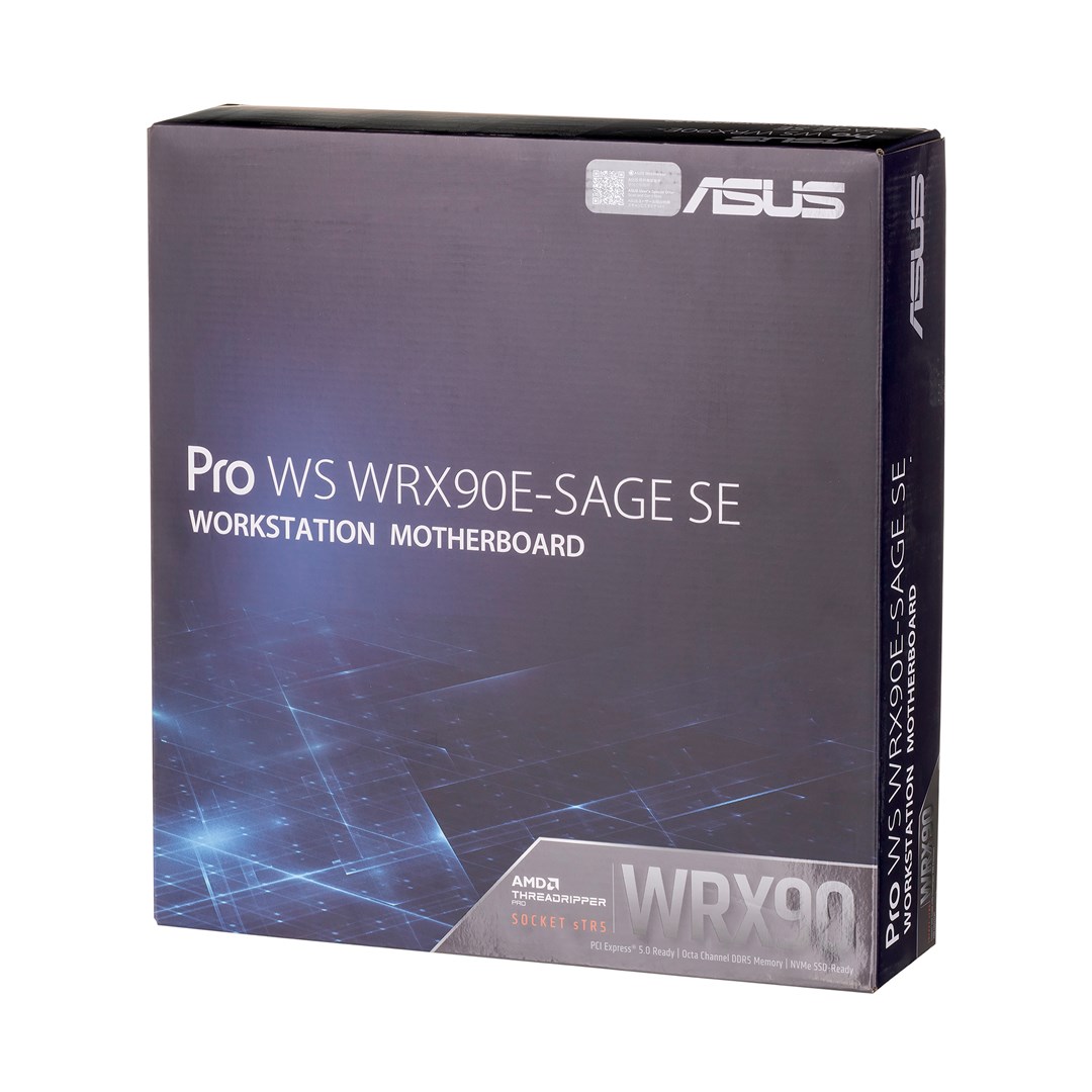 Płyta główna Asus Pro WS WRX90E-SAGE SE 1x sTR5 AMD ryzen Threadripper PRO 7000 SoC (8x DIMM, 4x SATA, 2x SlimSAS, 4xM.2, 2x10Gbe, IPMI, EEB)