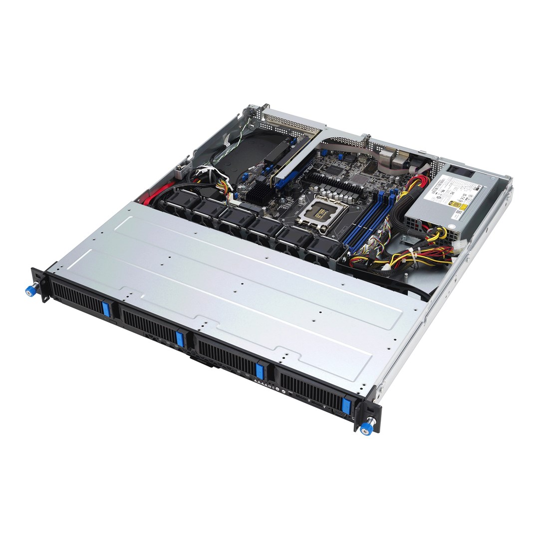 ASUS Rack 1U RS300-E12-PS4/350W Intel C262 LGA1700 95W 4xDDR5 4400/4000/3600 4x3,5