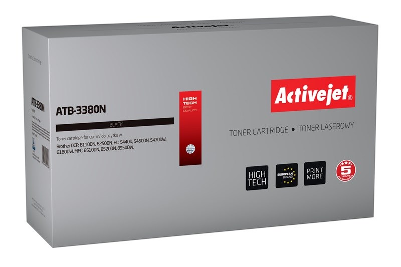 Activejet ATB-3380N Toner (zamiennik Brother TN-3380; Supreme; 8000 stron; czarny)