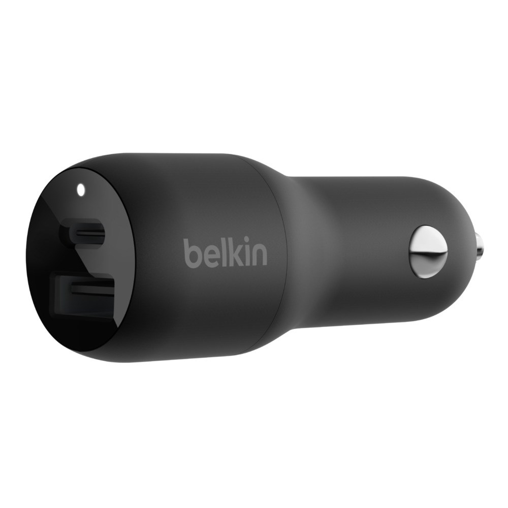 Belkin CCB004BTBK ładowarka do urządzeń przenośnych Smartfon, Tablet Czarny Zapalniczka, USB Szybkie ładowanie Wewnętrzna, Zewnętrzna