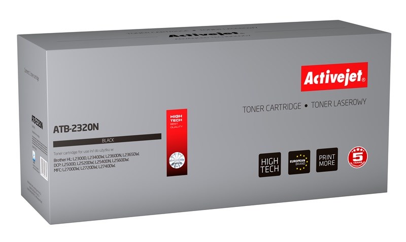 Activejet ATB-2320N Toner (zamiennik Brother TN-2320, TN2320; Supreme; 2600 stron; czarny)