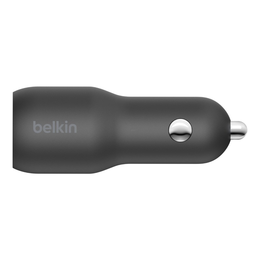 Belkin CCB004BTBK ładowarka do urządzeń przenośnych Smartfon, Tablet Czarny Zapalniczka, USB Szybkie ładowanie Wewnętrzna, Zewnętrzna